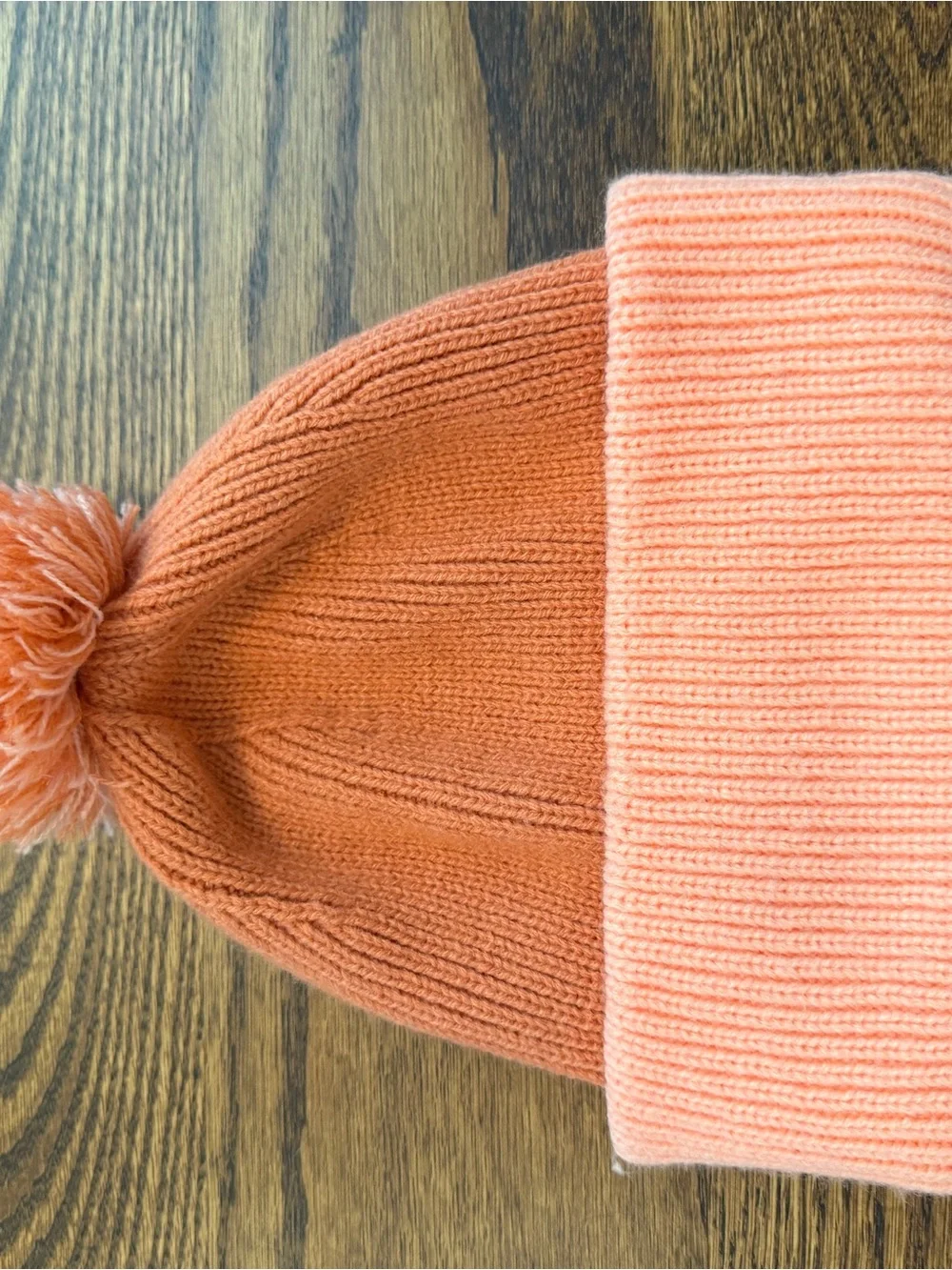 Carhartt Kids Two-Tone Peach/Coral Pom Beanie